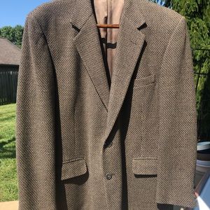 Private Label Tailored Brown Tweed Sport Coat SIZE 44R